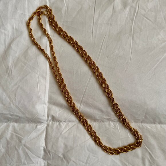 Vintage VENDOME Long Gold Tone Metal Chain Necklace - EUC - Picture 7 of 8